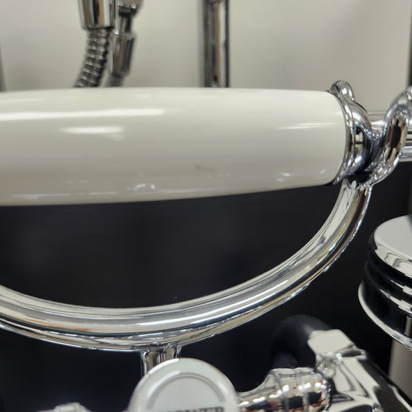 Hansgrohe Axor Series Tub Filler Faucet Montreux Cross Handles Chrome Floormodel Clearance as is Includes Hand Held Shower Head