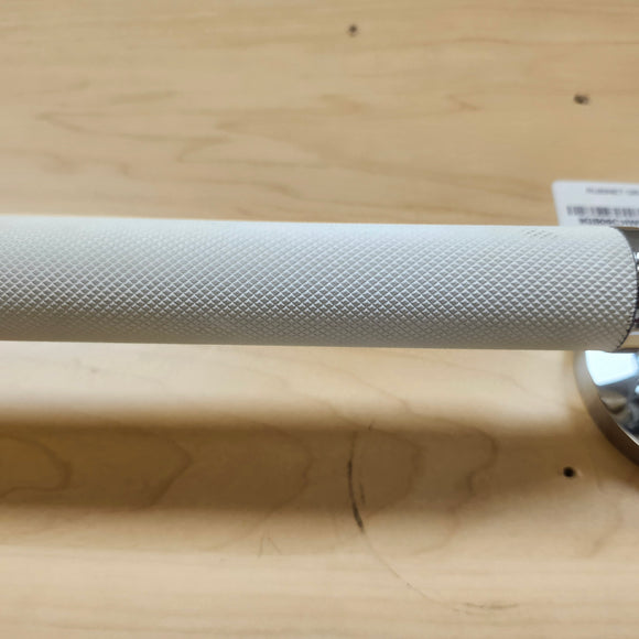 Rubinet Grab Bar 24 Round Flange Chrome and White Floormodel Clearance
