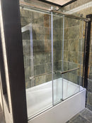 neptune 60 x 32 built in bathtub and vida tub door (as is)-2