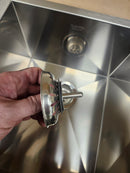 Blanco PRECISION R0 33 in. 60/40 Double Bowl Undermount Stainless Steel Kitchen Sink 400473 Floormodel Clearance As is-9