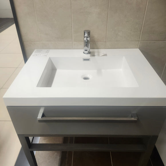 Aura Grand River 30 x 22 Floormount Vanity with Countertop Sink Top Combo Floormodel Clearance as is J11