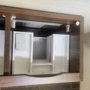Aura Plato Rosewood Vanity Base Only Double Counntertop  Floormodel as is Clearance-7