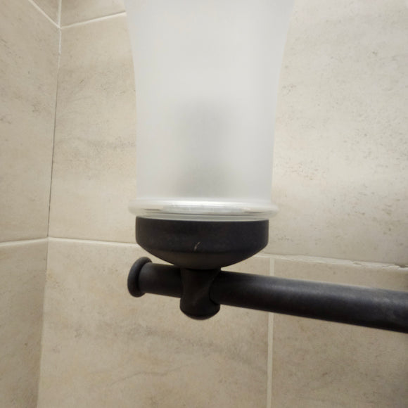 Seagull Lighting 4-Light Vanity Light – Oil Rubbed Bronze – Frosted Glass Shades (Model 44458-814) g12