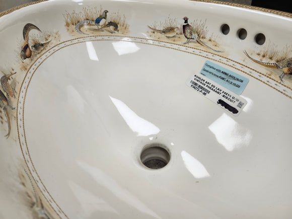 Pheasant™ Vintage® Drop-In bathroom sink  K-14272-P-96 Special Collectors Edition oval Floormodel Clearance Etobicoke