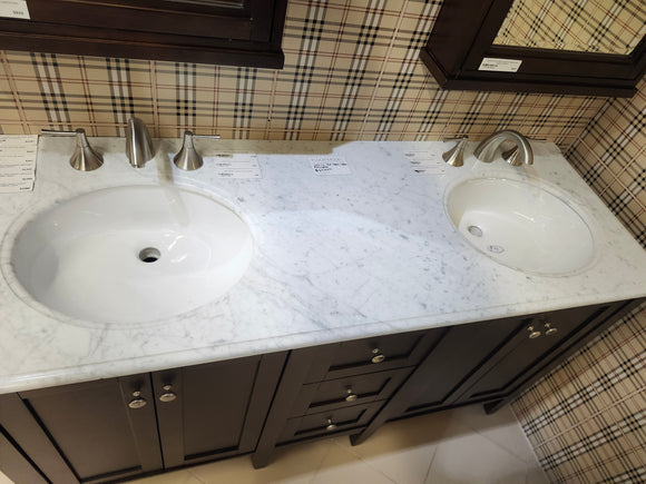 60" Fairmont Vanity & Countertop Combo with Medicine Cabinets and Faucets (as is) k3