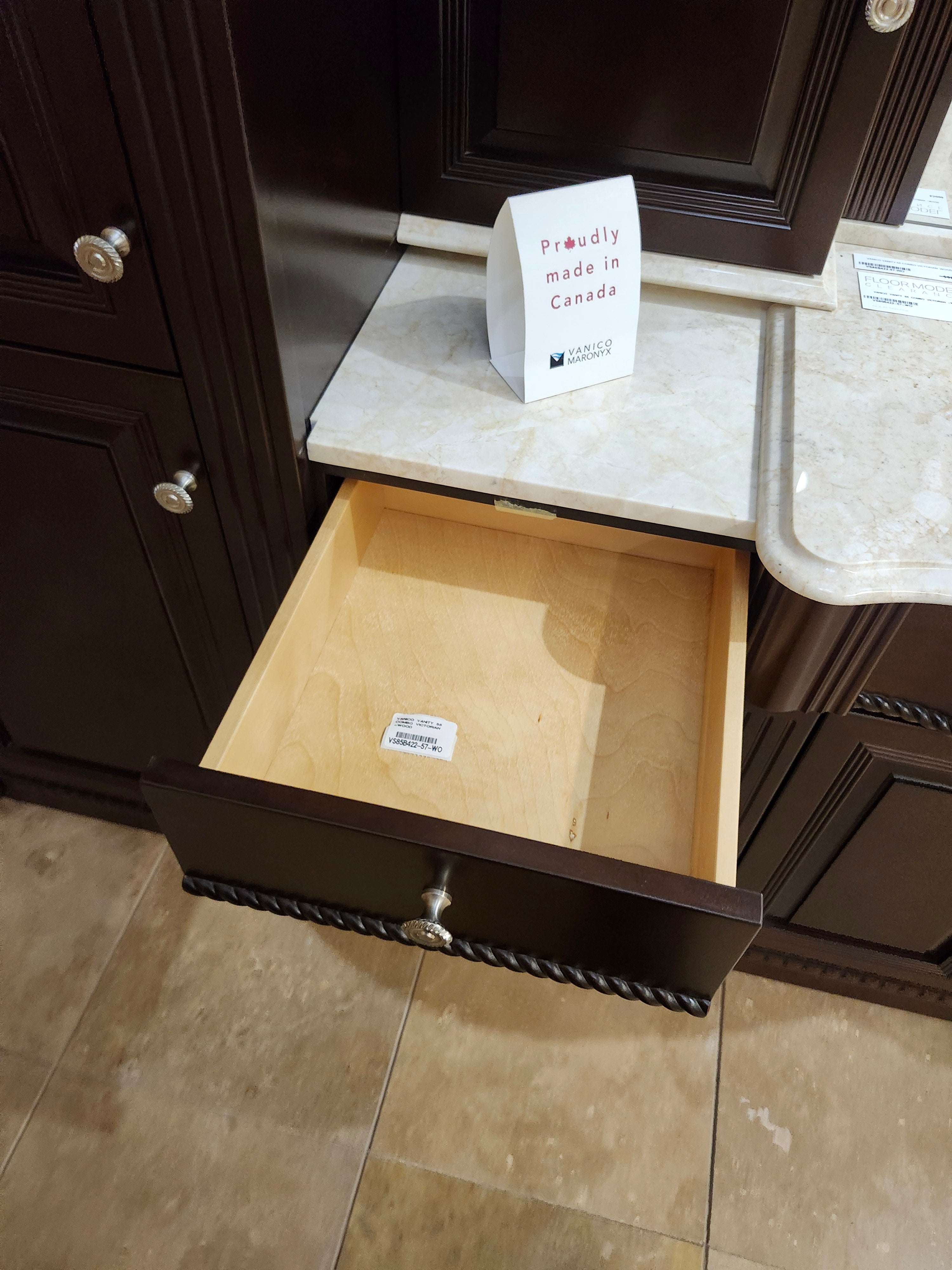 55" Vanico Victorian Vanity Combo (as is)
