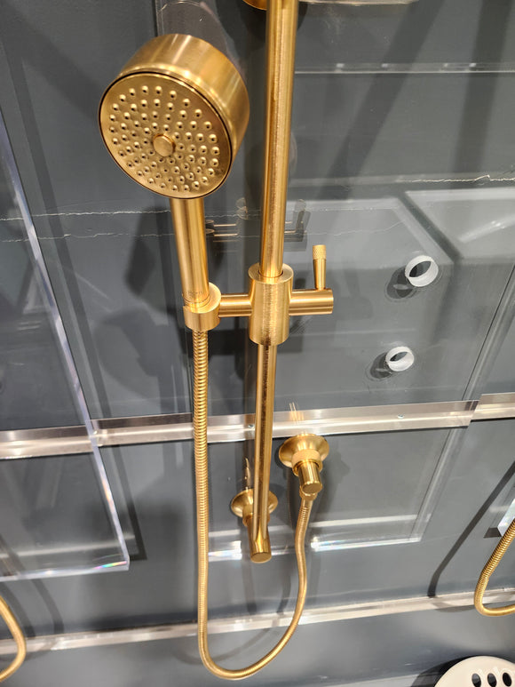 House of Rohl Gold Shower Accessories Floormodel Clearance as is rough in not included