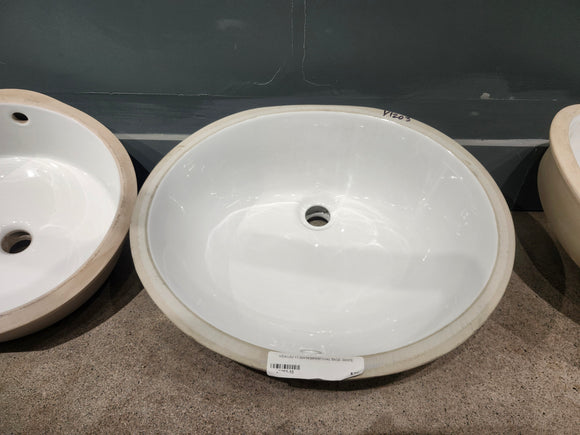 Vida Undermount Bathroom Sink 17.3 x 14.5 Oval Sage White