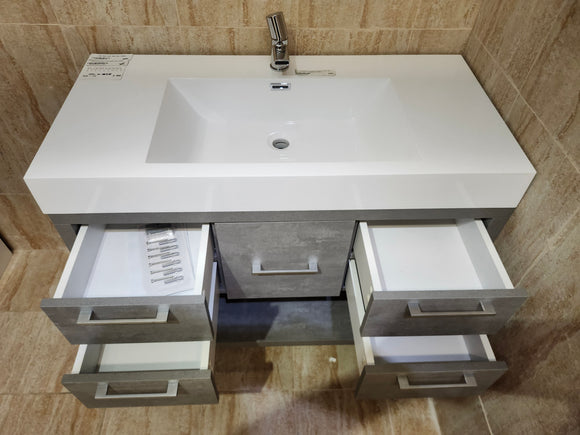 Vero Aura Vanity 39 x 18 Base and Countertop Combo 42