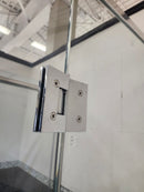 D&M Neo Angle Shower Door and Shower Base Combo (as is) k2-9