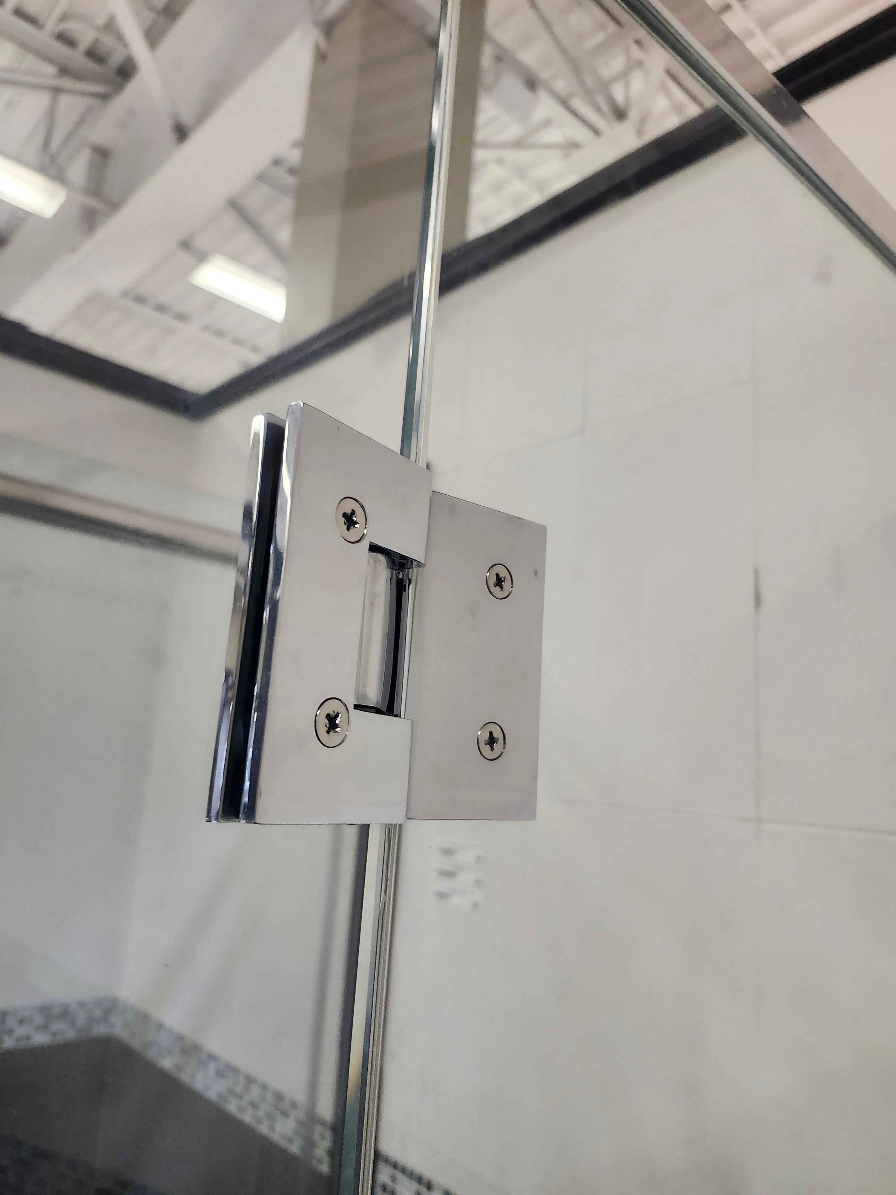 D&M Neo Angle Shower Door and Shower Base Combo (as is)