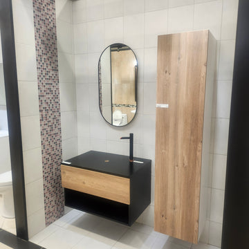 Rubi Haus 32 x 20 Wallmount Vanity, LED Mirror and Linen Combo Floormodel as is Clearance (H20)