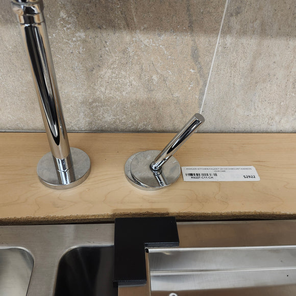 Kohler Kitchen Faucet Arm Karbon Deckmount Lever Handle Floormodel as Is Sprayhead missing M10
