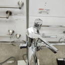 Vida V-Style Floormount Tub Filler with Hand Held Shower Head and Round Handle Floormodel Clearance as Is-7