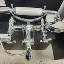 Hansgrohe Axor Series Tub Filler Faucet Montreux Cross Handles Chrome Floormodel Clearance as is Includes Hand Held Shower Head-8