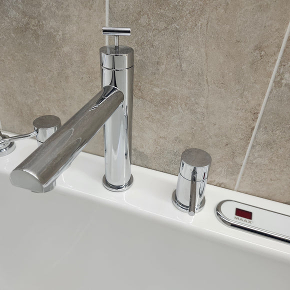 Maax 72 x 36 Arofeel Aigo 102788055 Built in Tub Aquabrass Roman Deck Faucet Volare F1018 Combo Floormodel Clearance M8