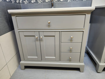 Vida 37" Riverfield Vanity and Countertop Combo Light Grey (as is) - 0