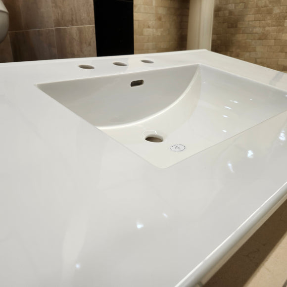 Fairmont 37 x 22 Ceramic Countertop Sink 8CC White Floormodel As is (H14)