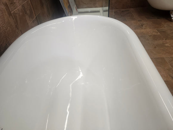 Clawfoot 67x30 Dual Freestanding Bathtub floormodel clearance as is m3