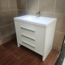 Aura Plato 36 inch White Vanity and Countertop Sink Combo as is Floormodel Clearance-1