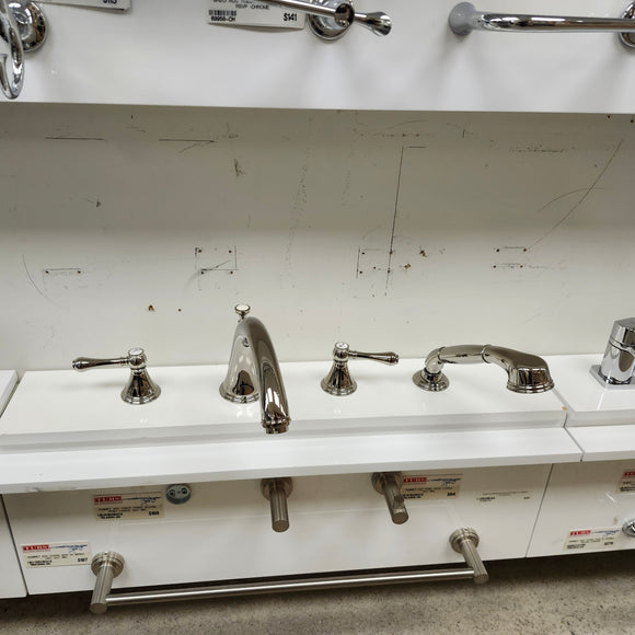 Grohe 4pc Roman Deck Faucet  with Hand Held Shower Floormodel Clearance As is