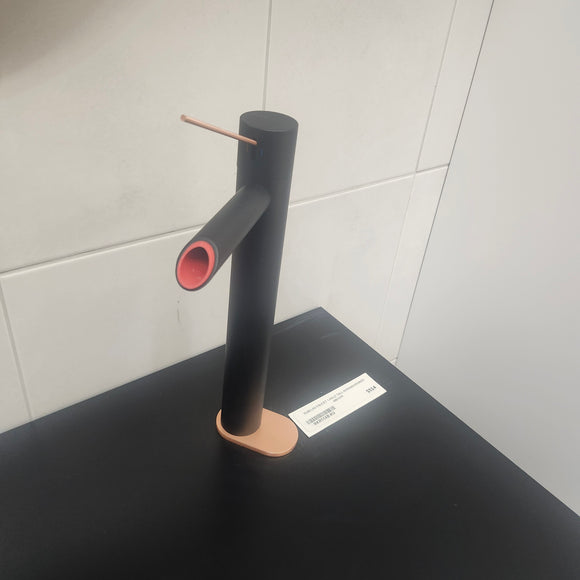Rubi Kronos Single Hole Tall Bathroom Vanity Faucet MB/CPR RKR11XB Floormodel Clearance As is (H20)