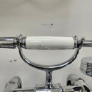 Hansgrohe Axor Series Tub Filler Faucet Montreux Cross Handles Chrome Floormodel Clearance as is Includes Hand Held Shower Head-2