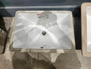Vida Undermount Bathroom Sink 18.1 x 11 Rectangular Logic White Floormodel As Is Etobicoke-2