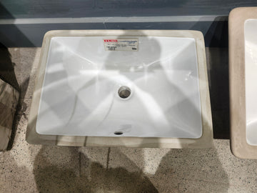 Vida Undermount Bathroom Sink 18.1 x 11 Rectangular Logic White Floormodel As Is Etobicoke - 0