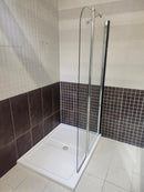 Vida 48 x 36 shower base and vida shower door (as is) eos j13-1