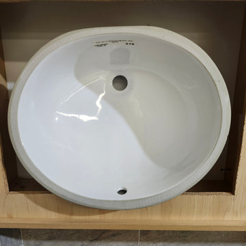 Vida Sage Oval 17.3 x 14.5 Bathroom Undermount Sink Floormodel as is M10