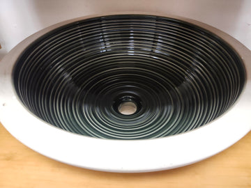 Undermount Designer 13 3/4 Inch Round Bathroom Sink Floormodel Clearance As is