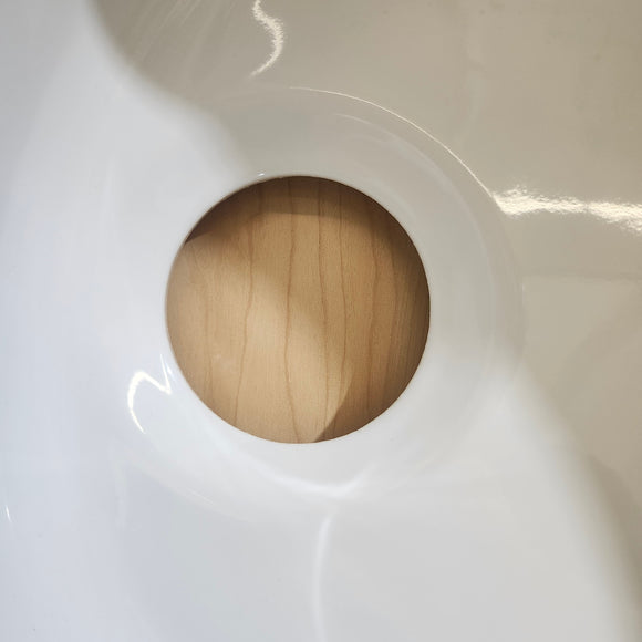 Franke Luna 18 Inch Round Undermount Kitchen Sink 1 Bowl Fireclay White LBK110 Floormodel as is