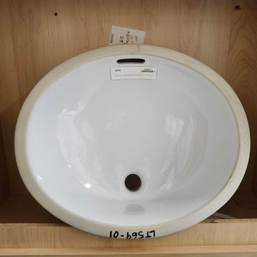 Toto Reliance 17 x 14 Undermount Bathroom Vanity Sink White Oval LT569 Floormodel Clearance as is m10