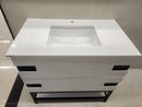 Vida Turin 37" White/Black Vanity with Countertop Combo (as is) m5-1