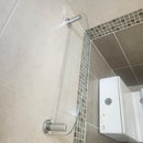 Rubinet H2O 21 Inch Glass Shelf Bathroom Accessory Floormodel As is Clearance Chrome (H19)-1