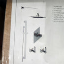 Rubinet Custom Shower Kit Floormodel Clearance New in Box Chrome/Black Finish (204)-4