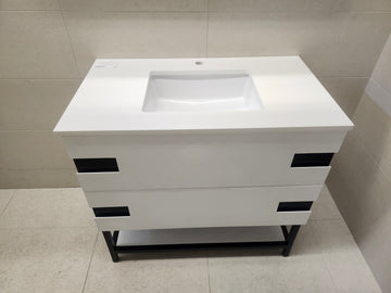 Vida Turin 37" White/Black Vanity with Countertop Combo (as is) m5 (Copy)
