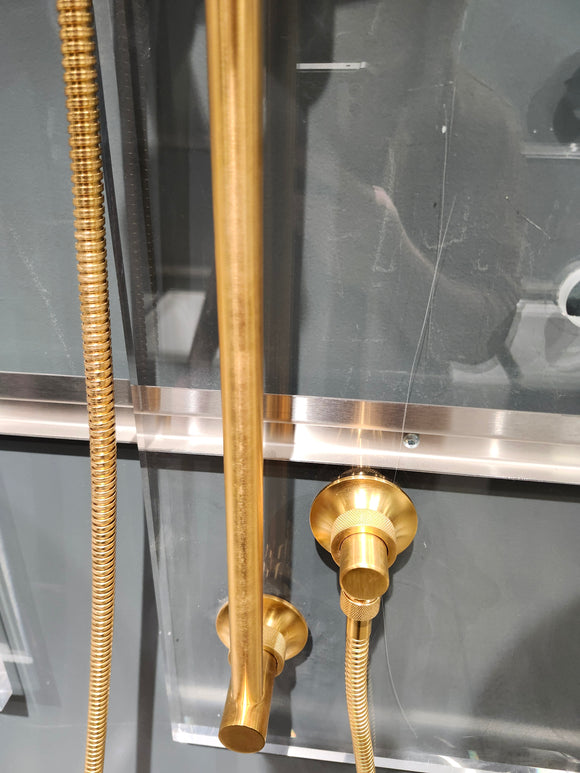 House of Rohl Gold Shower Accessories Floormodel Clearance as is rough in not included