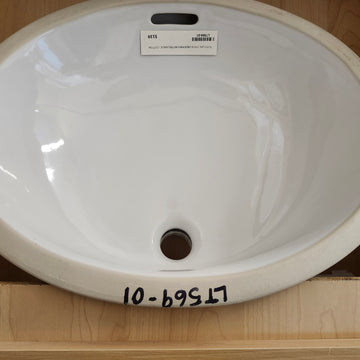 Toto Reliance 17 x 14 Undermount Bathroom Vanity Sink White Oval LT569 Floormodel Clearance as is m10 - 0