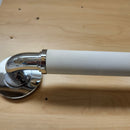 Rubinet Grab Bar 24 Round Flange Chrome and White Floormodel Clearance-7