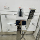 Vida Wave Floormount Tub Filler with Hand Held Shower Head and Lever Handle Floormodel Clearance as Is-13