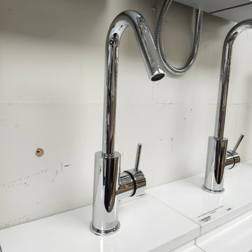 Single Hole Bathroom Faucet with Lever Handle Floormodel As Is - 0