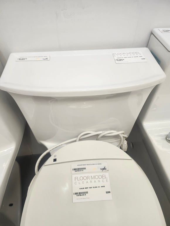 Kohler 1pc Toilet with Bidet Seat Combo (as is) i14