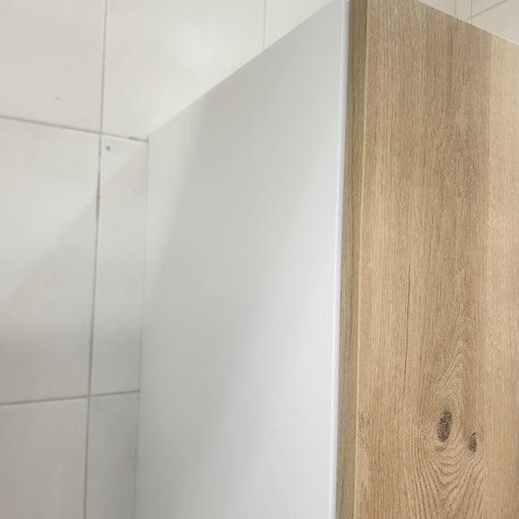 Rubi Haus 32 x 20 Wallmount Vanity, LED Mirror and Linen Combo Floormodel as is Clearance (H20)