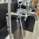 Hansgrohe Axor Series Tub Filler Faucet Montreux Cross Handles Chrome Floormodel Clearance as is Includes Hand Held Shower Head-7