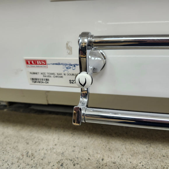 Rubinet Raven Chrome 18 Inch Towel Bar Floormodel Sold As Is