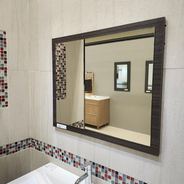 Aura Vanity Mirror Vero Sepia Finish 32 x 26 Floormodel Clearance Sold as is G9