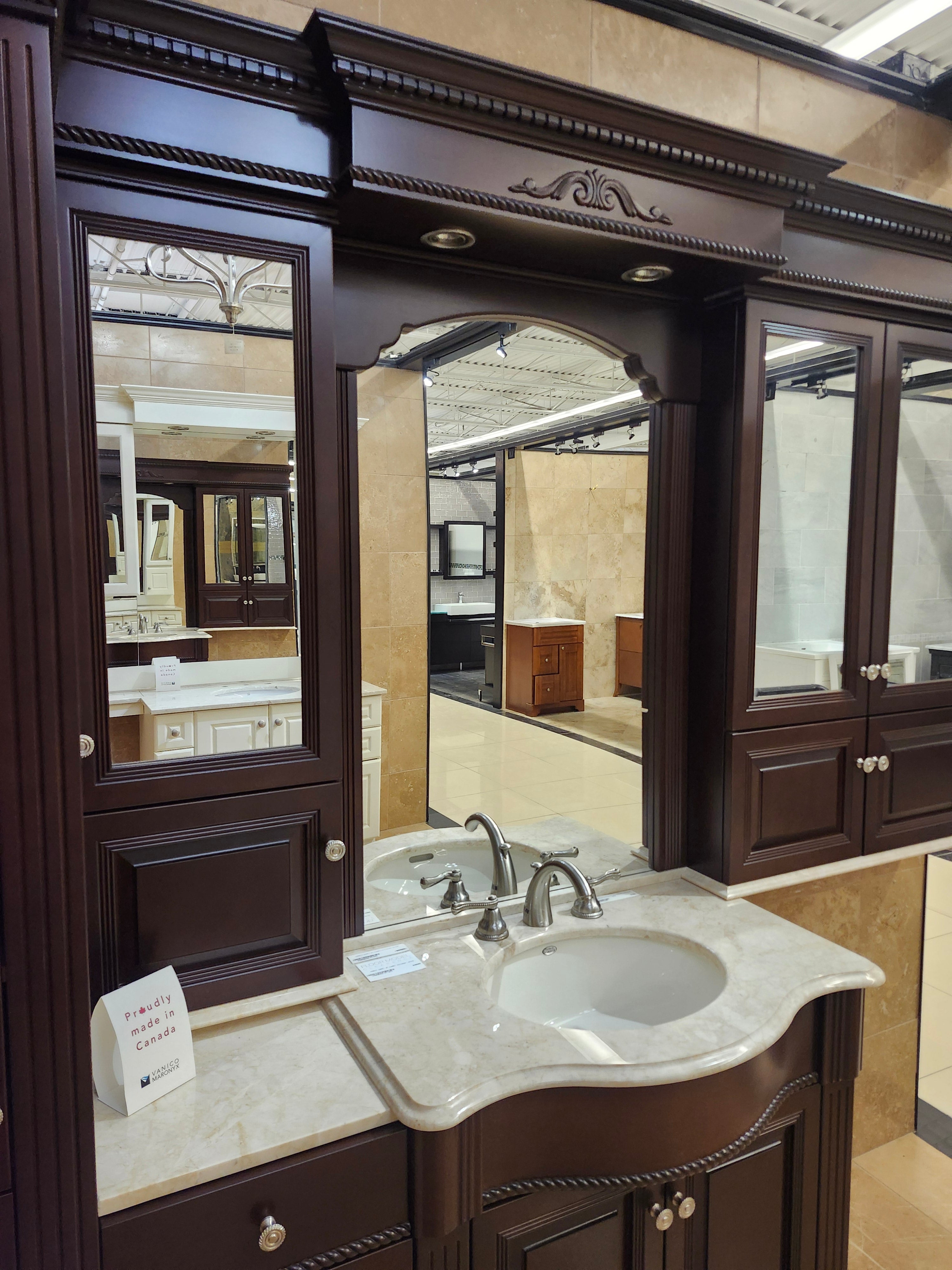 55" Vanico Victorian Vanity Combo (as is)