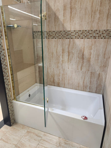 Maax 60 x 32 built in bathtub and Fleurco Tub Shield (as is) 42 - 0
